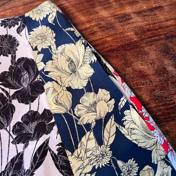 Jason Wu Floral Print Silk A-Line Skirt Sz 2 Multicolor - Picture 6 of 11